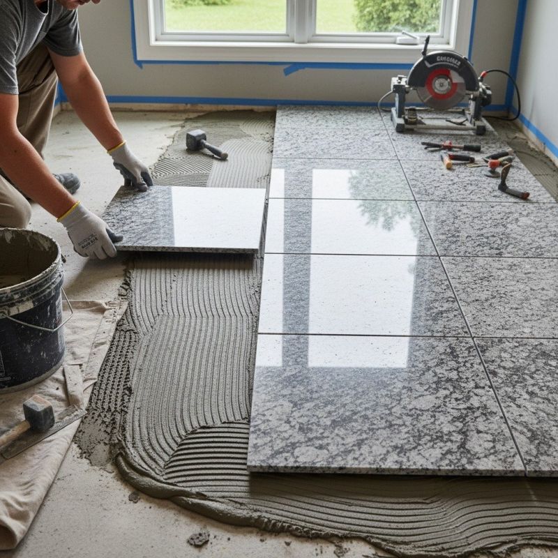 Granite Tile Installation detail